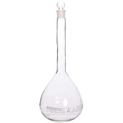 Cole-Parmer elements Volumetric Flask, Glass, with Glass Stopper, 2000 mL, 1/pk