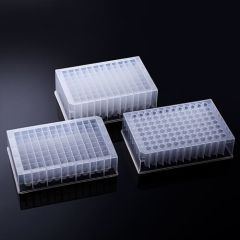 96 Square Deep Well Plate, 2.2ml, Without Cap, PP, non-Sterile, Clear, 24 Pcs/Bag