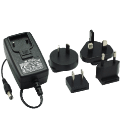 Universal SMPS,100 /240VAC,9V,6W, CENTRE +ve Power Adapter with