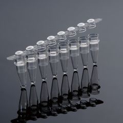 8 Strip PCR Tubes with Flat Caps, suitable for qPCR, Clear Colour, 125 Strips/Pack, 10 Packs/Case