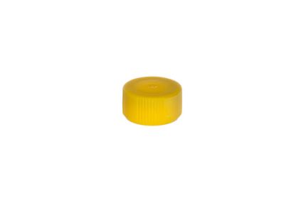 Screw cap, yellow, 12mm, with gasket,