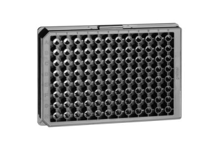 96 well half area polystyrene cell culture microplates,uClear, black, 32's/case