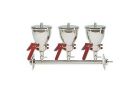 AS300/3 3-Place Vacuum filtration system, stainless steel, 500ml, 47/50mm, support screen, 1/pk