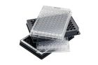 Microplate 96/F-PP, black wells, border color white, PCR clean