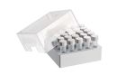 Storage Box 5 × 5, freezer box, for 25 tubes 5 mL screw cap, height 76 mm, 3 in, polypropylene, for freezing to -86 °C, autoclavable, with lid and alphanumeric code (2pcs/pk)