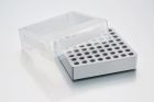 Storage Box 8 x 8, for 64 tubes, 3 pcs., height 52.8 mm, 2 inch, polypropylene, for freezing to -86 °C, autoclavable, with lid and alphanumeric code