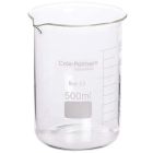 Cole-Parmer elements Low-Form Beaker, Glass, 400 mL, 8/pk