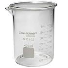 Cole-Parmer elements Plus Griffin Low-Form Beaker, Glass, 400 mL, 8/pk