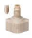 Idex Fingertight Two-Piece, Double-Wing, Natural PEEK, 1/16in OD Tubing, 10-32 Coned, 1/EA