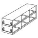Upright Drawer Freezer Rack for 0.2 mL Tube 96-Well PCR Boxes, 3 x 2 x 2 Array