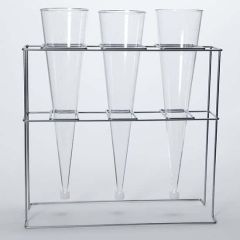 Cole-Parmer Imhoff Settling Cones and Rack Kit, Three Cones, One Rack