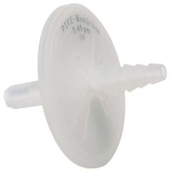 Argos Technologies PTFE Syringe Filter, Non-Sterile, Barbed-Threaded, 0.45 um, 50 mm dia, each