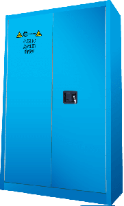 Safety storage acid cabinet (45 US gallon). 3 adj. shelves.