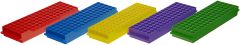 Microtube Racks, 80 well, Polypropylene, Assorted Colors, 5 Racks/Strip