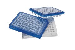 twin.tec real-time PCR Plate 96, semi-skirted (Wells white) Blue, 25 pcs.