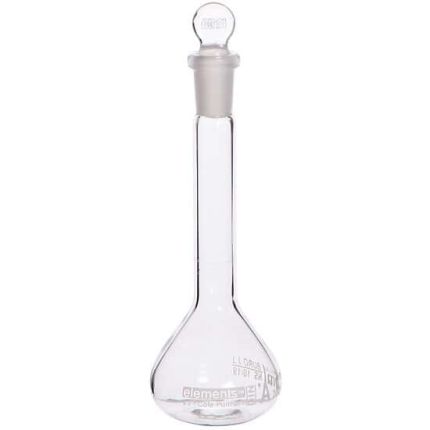 Cole-Parmer elements Volumetric Flask, Glass, 25 mL, 2/pk