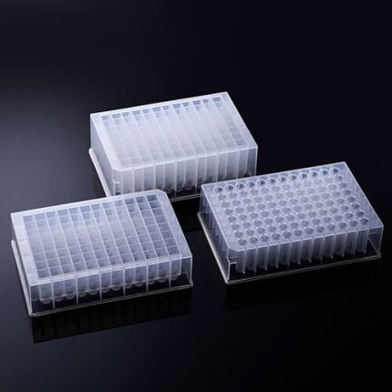 96 Square Deep Well Plate, 1.6ml, Without Cap, PP, non-Sterile, Clear,24 Pcs/Bag