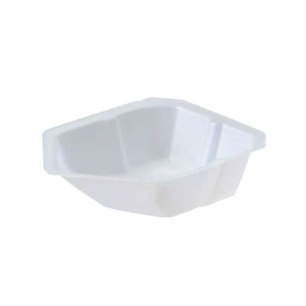 Cole-Parmer Polystyrene Weighing Dishes with Pour Spout, White, 240 mL, 500/Cs